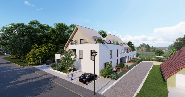 Achat / Vente appartement neuf Oberhoffen-sur-Moder à 10 min de route d’Haguenau (67240) - Réf. 9458